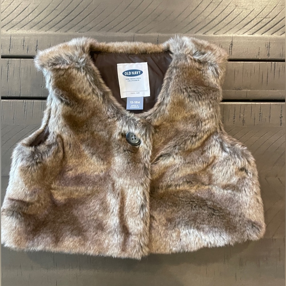 Fur vest. Old navy.